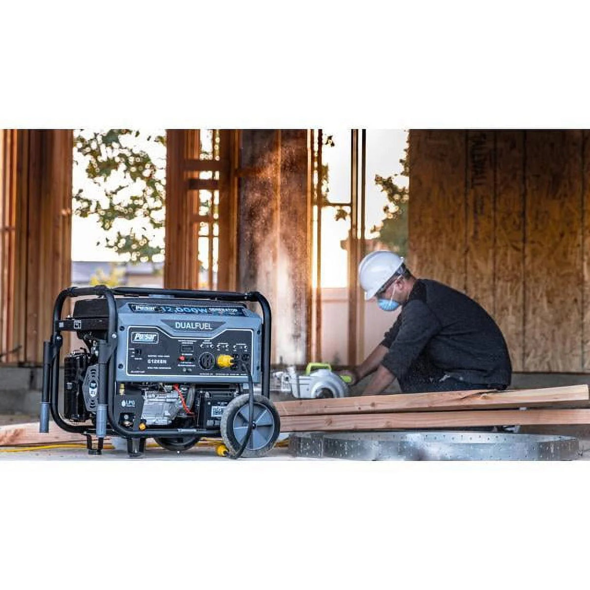 12,000W Dual Fuel Portable Generator with Electric Start C1591