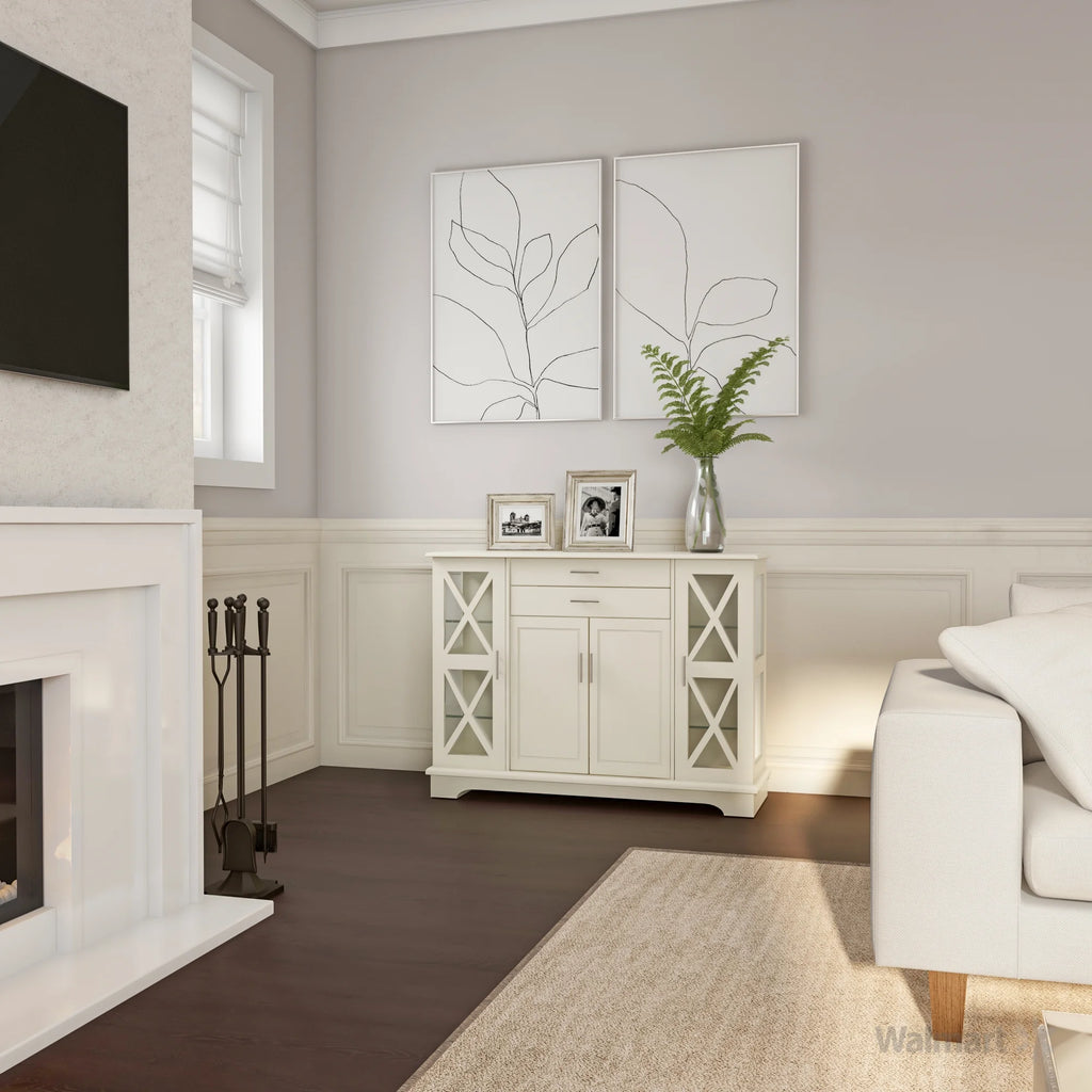 Antique White Sideboard Buffet G61146