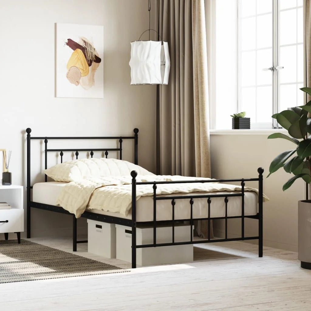 Metal Bed Frame with Headboard and Footboard R317