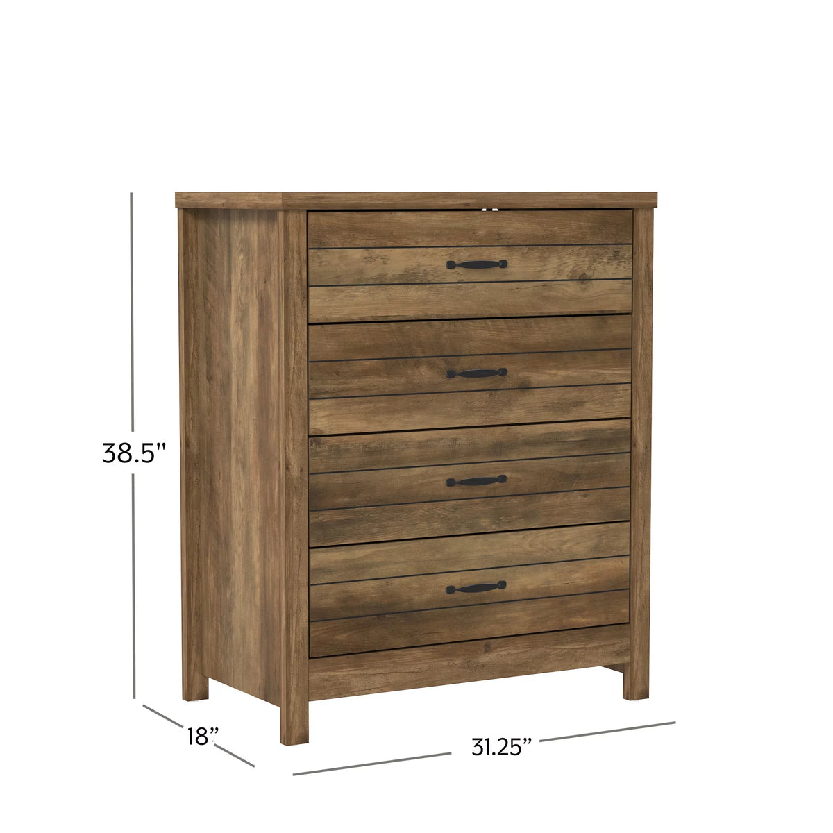Gray & Oak 4-Drawer Dresser Z13309