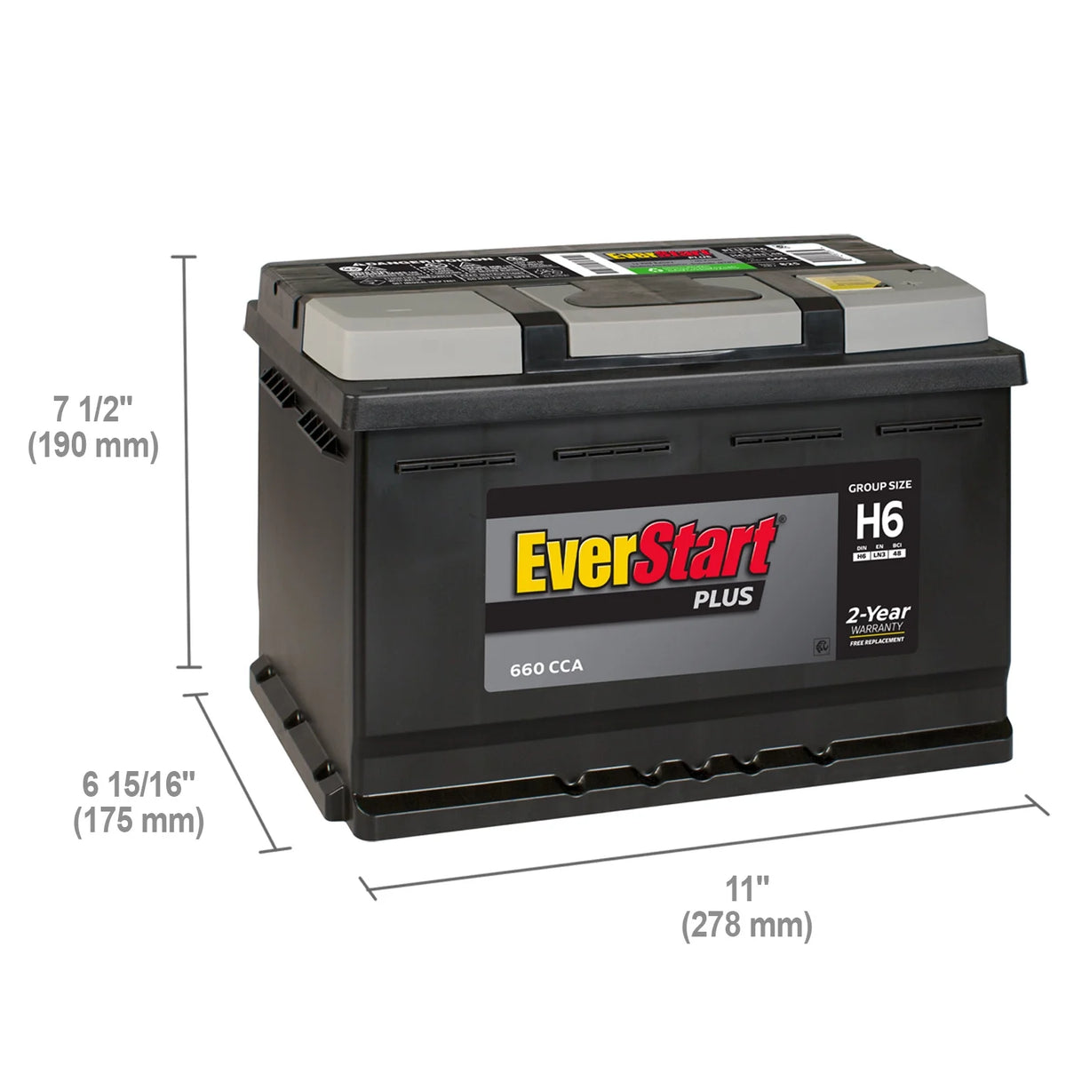 Lead Acid Automotive Battery 12 Volt 660 CCA F76466