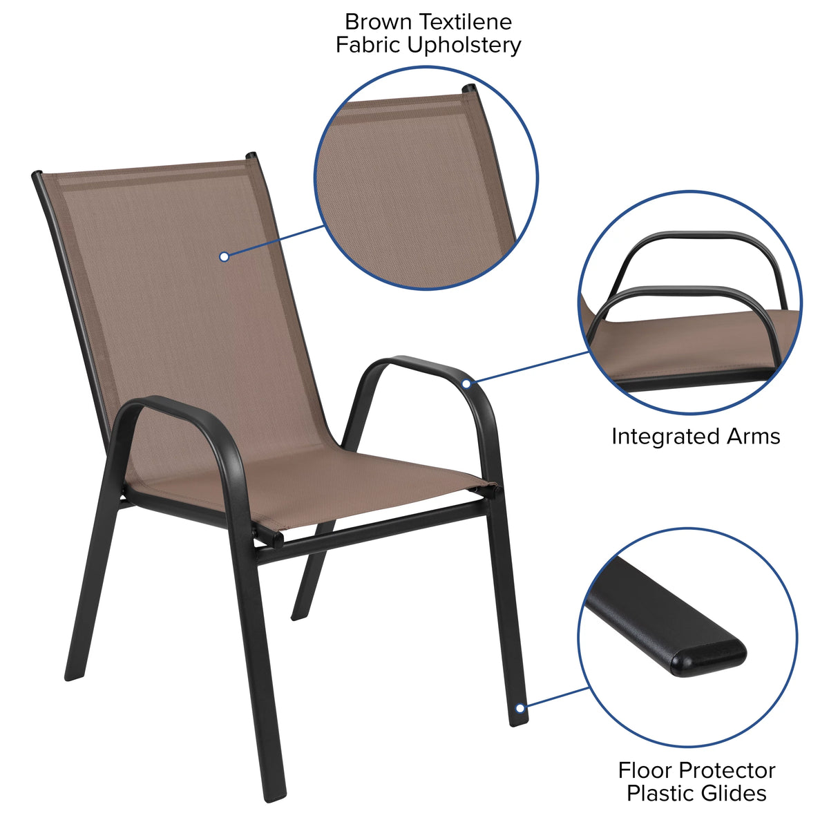 7 Piece Outdoor Patio Dining Set with Umbrella Hole F353390