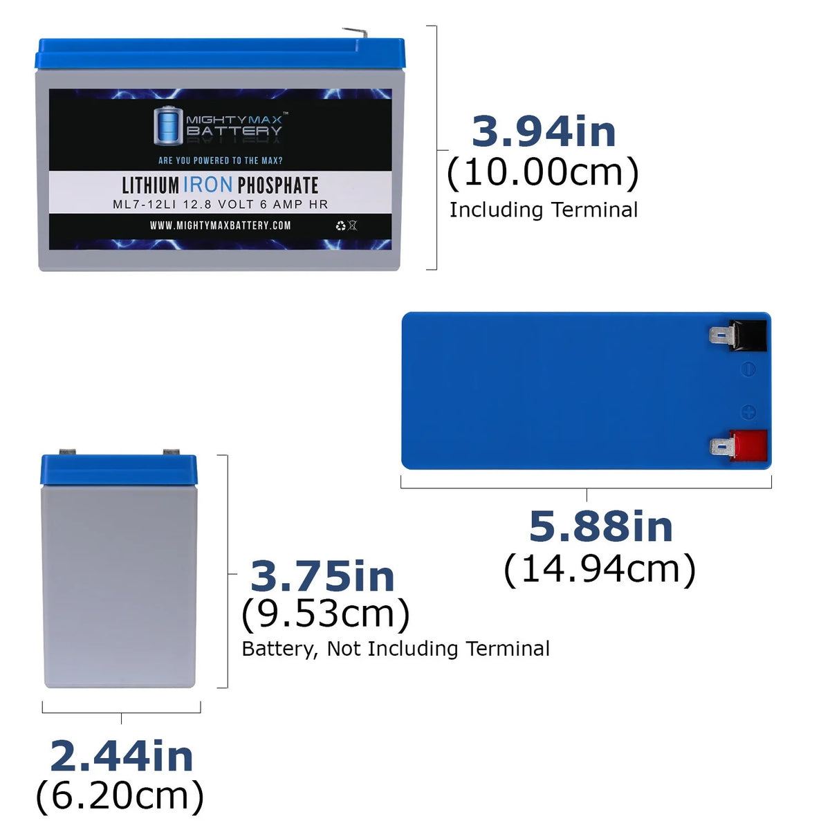12V 7AH Lithium Replacement Battery 2 Pack V207