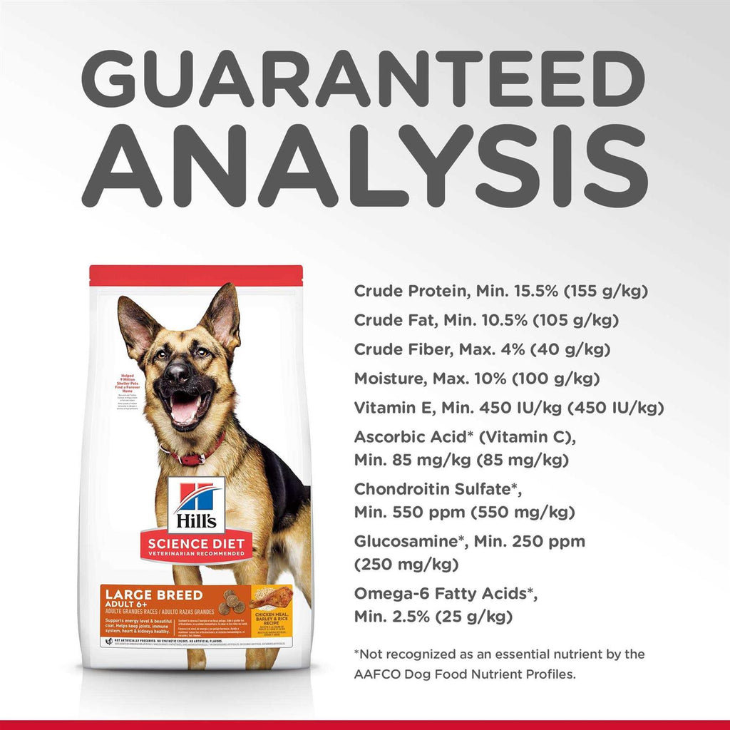 Adult 6+ Large Breed Chicken Meal Dry Dog Food N2570