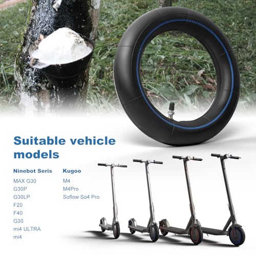 60/70-6.5 & 10x2.5 Pneumatic Scooter Tire and Tube Set of 4 G871585
