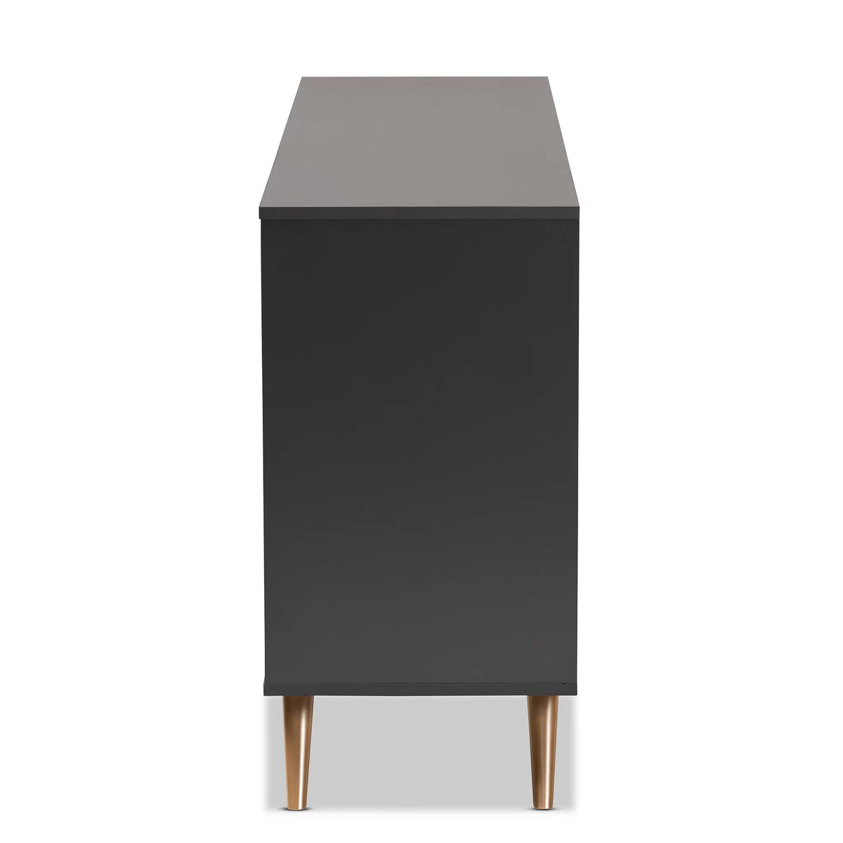 Dark Grey Gold Wood 6-Drawer Dresser D75890
