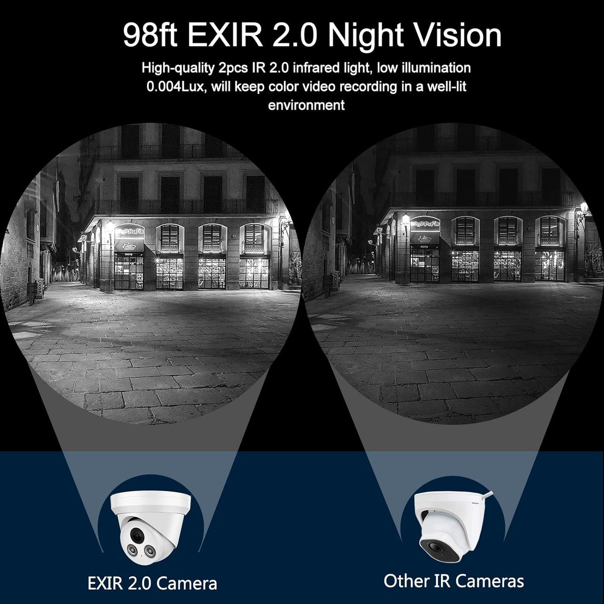 8MP PoE IP Turret Camera with Built-in Mic V78900