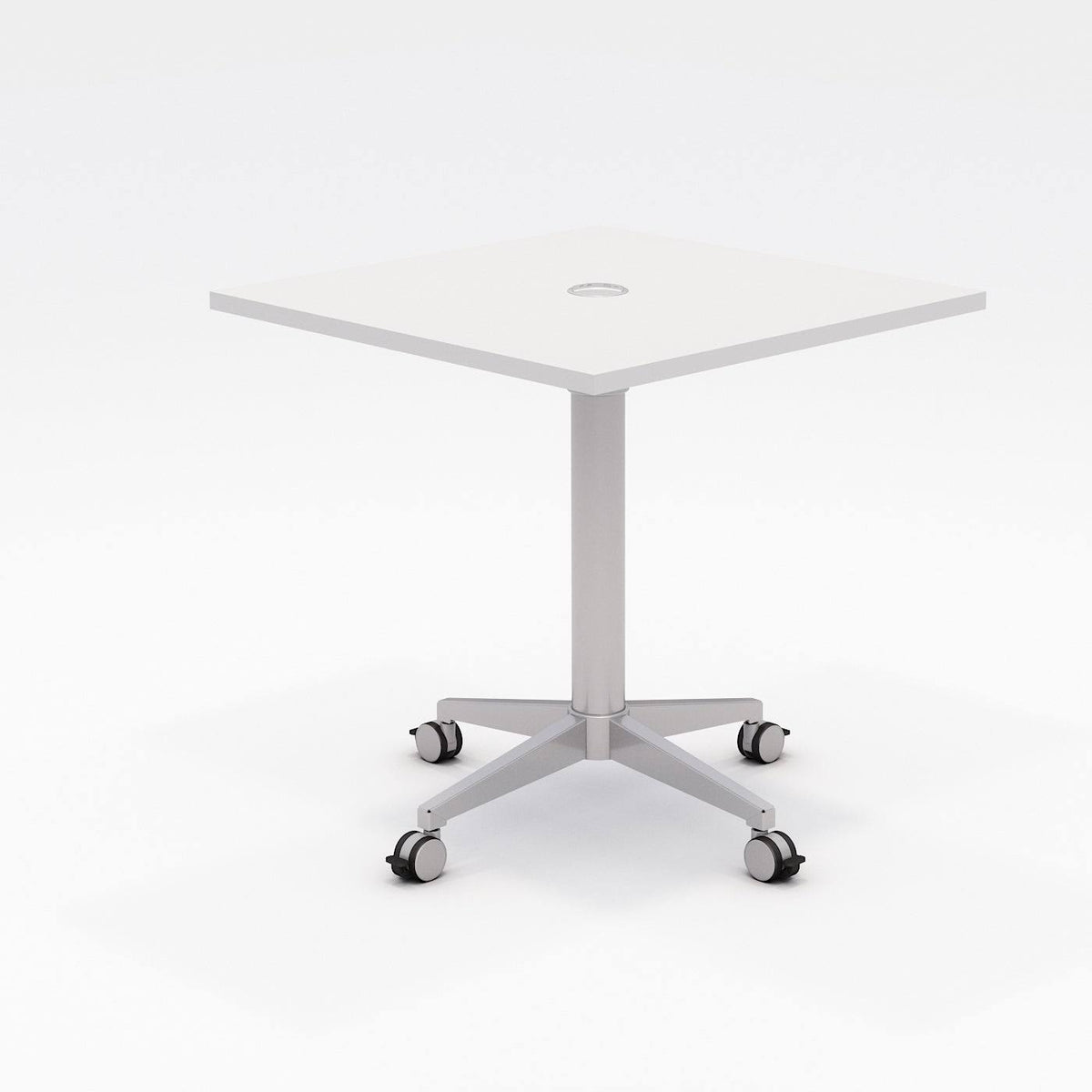 Square Pedestal Table with Casters Y703215