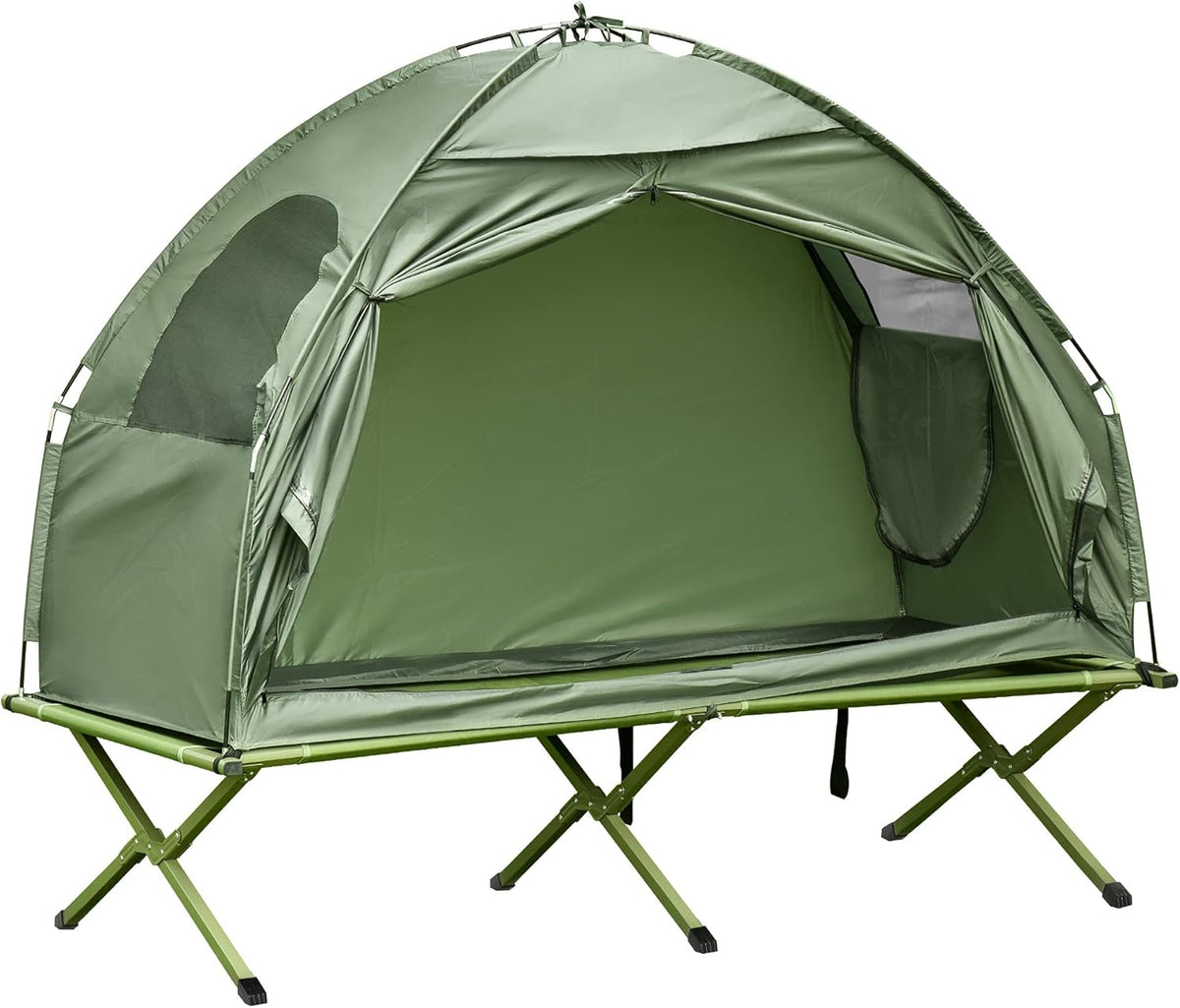 Compact Pop Up Folding Camping Cot Tent Combo Set V20279