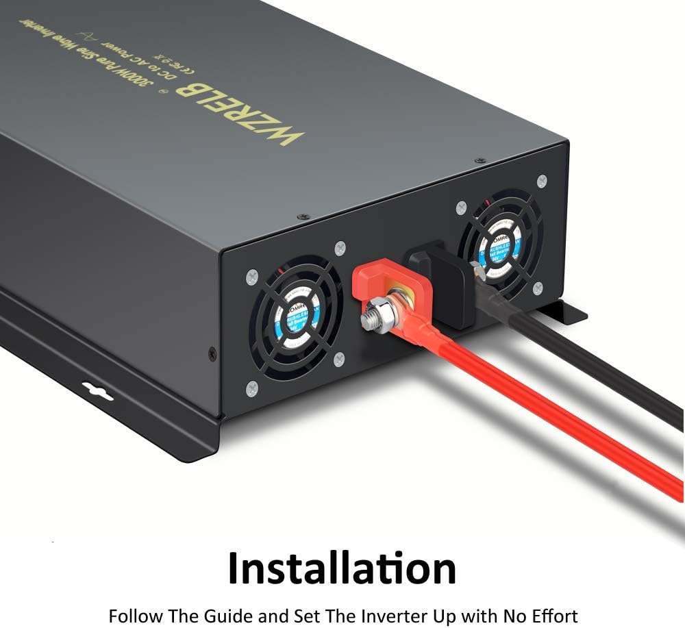 Pure Sine Wave 3500W Power Inverter with Dual AC Outlets V2212