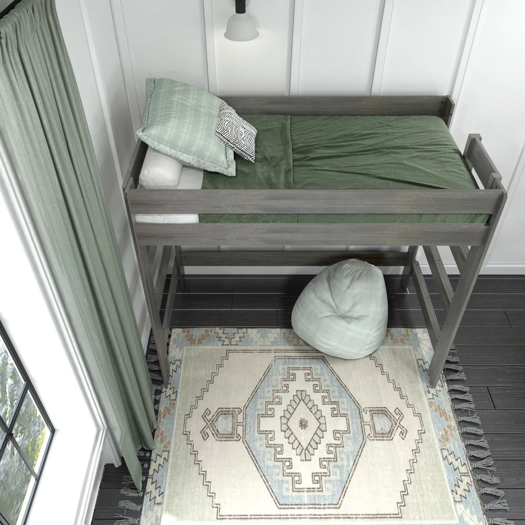 Solid Wood Twin High Loft Bed Z9917