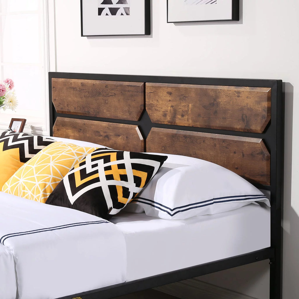 Full Size Platform Bed Frame and 2 Nightstands Set of 3 J948