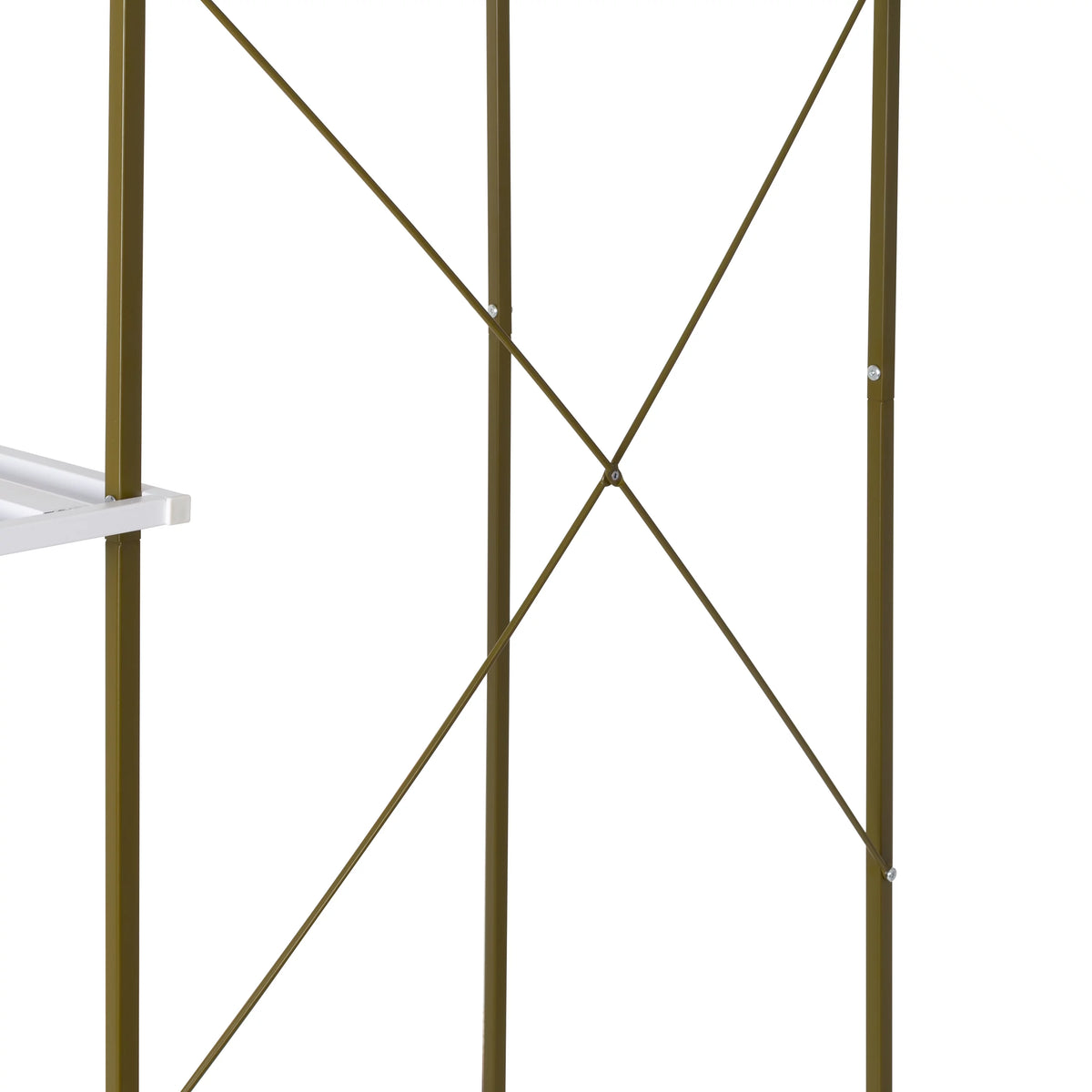 Freestanding Open Metal Closet Wardrobe with 4 Shelves V464048