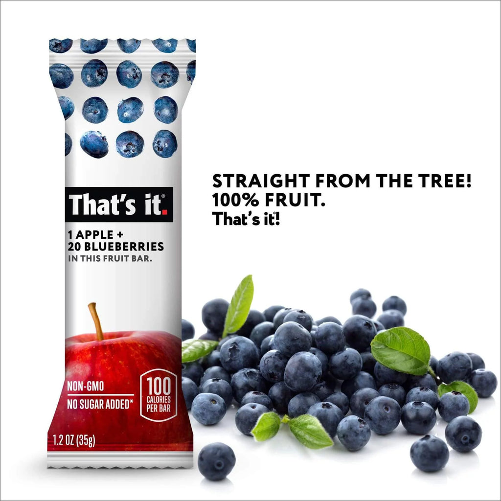 Apple Blueberry 100% Natural Fruit Bar 12 Pack B50142
