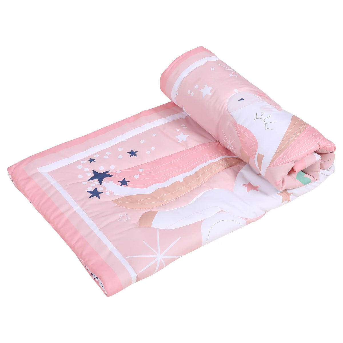 3-Piece Pink Unicorn Crib Bedding Set R781738