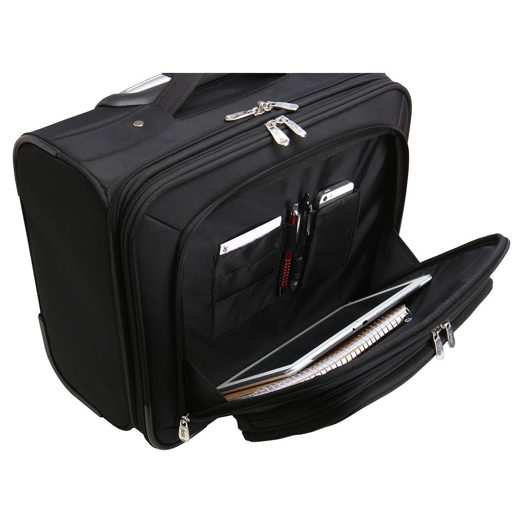 Black 14x22 2-Wheeled Laptop Travel Case G2818