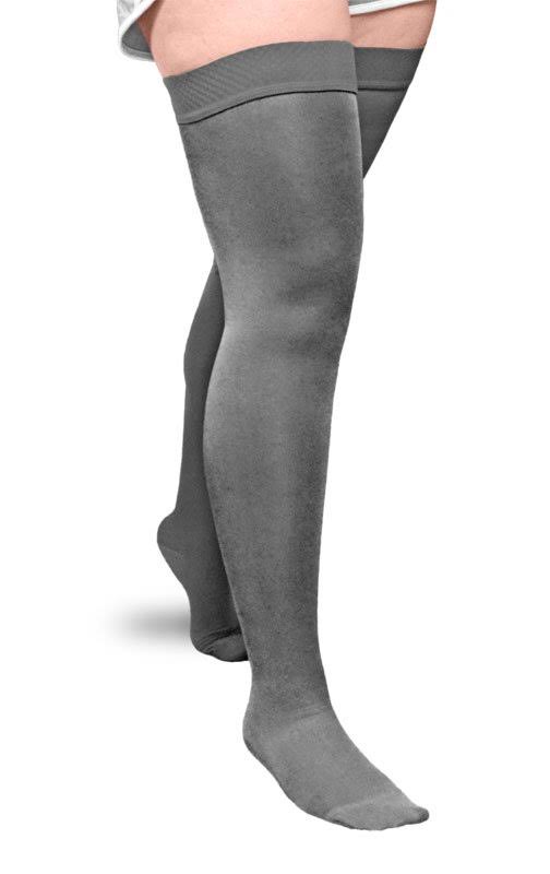Black Thigh High 20-30mmHg D390