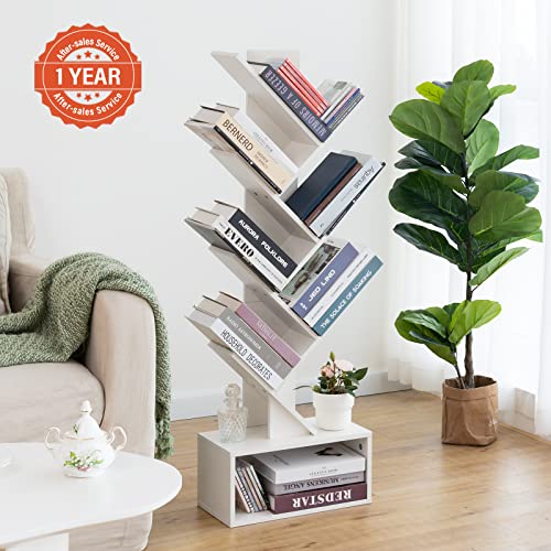 6 Shelf Rustic Brown Tree Bookshelf T341