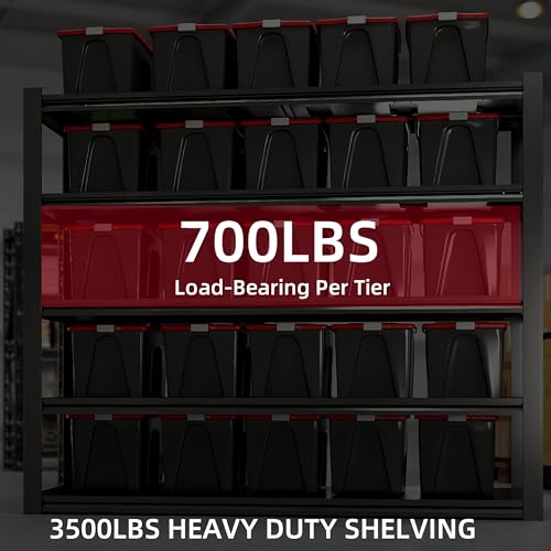 72" H Heavy Duty Metal Shelving 3500LBS Adjustable Storage Shelves R648