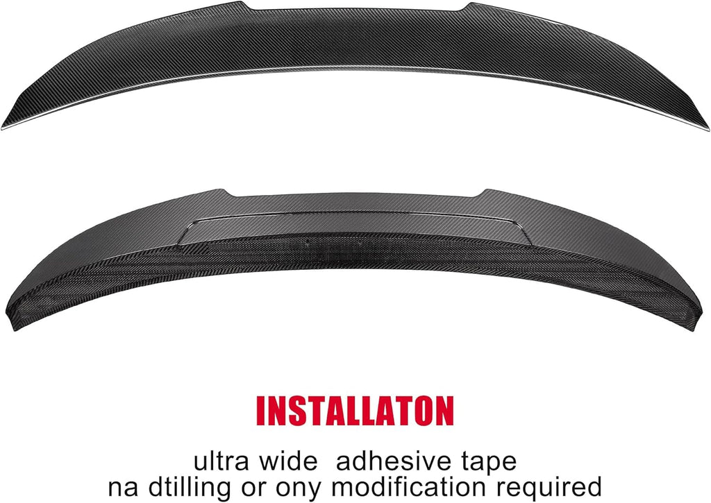 Dry Carbon Fiber Rear Trunk Spoiler Wing W1350