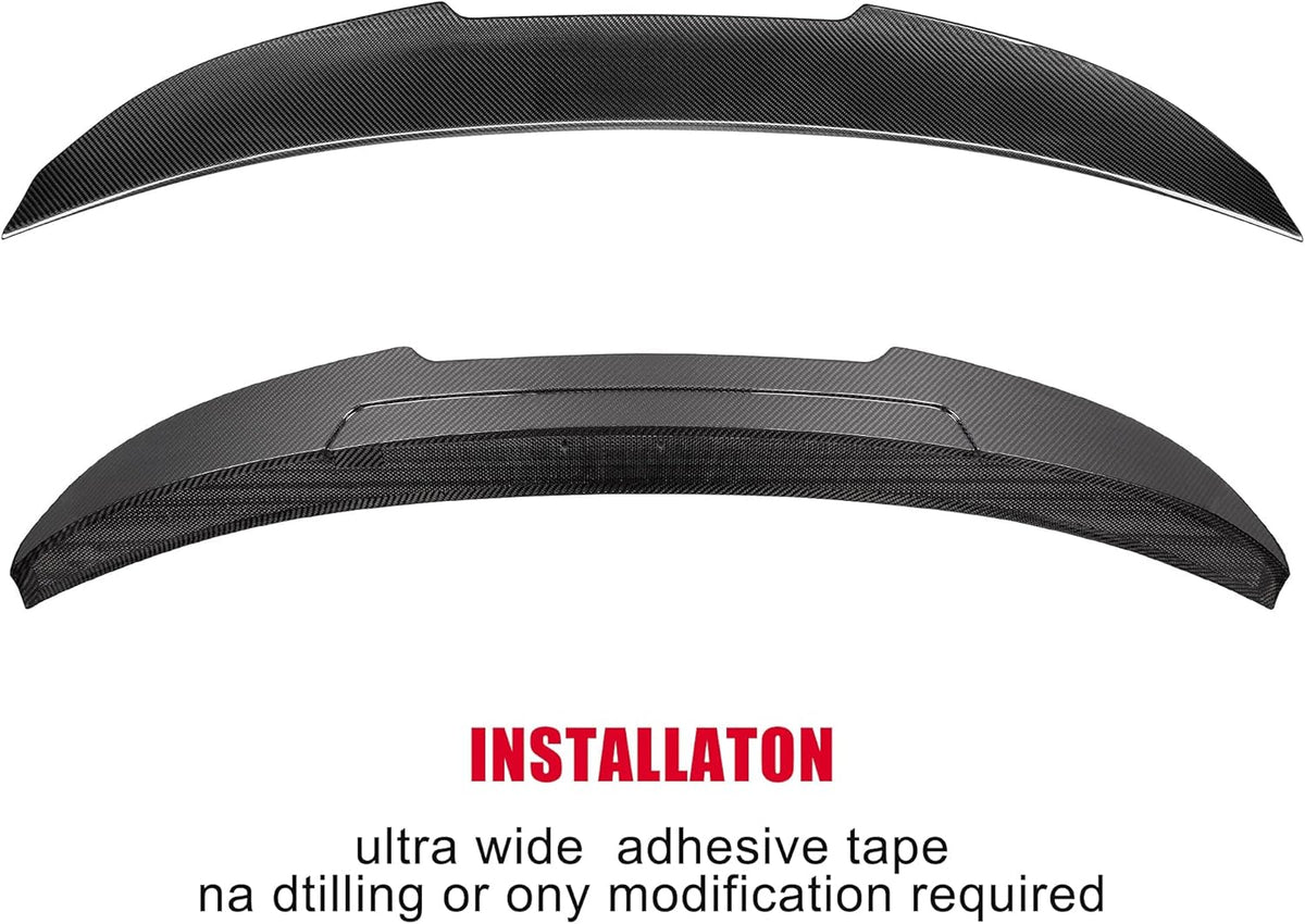 Dry Carbon Fiber Rear Trunk Spoiler Wing W1350