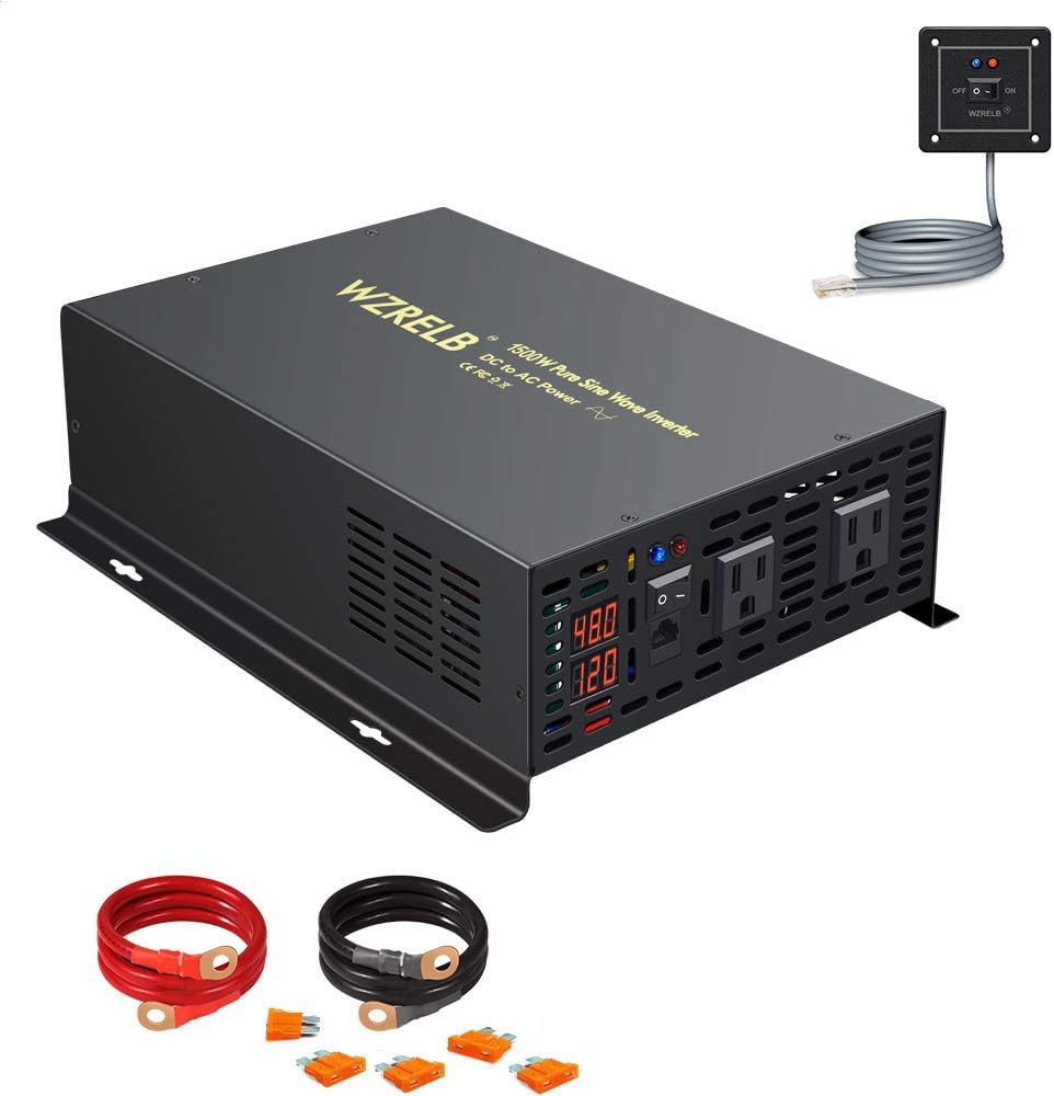 Pure Sine Wave 3500W Power Inverter with Dual AC Outlets V2212