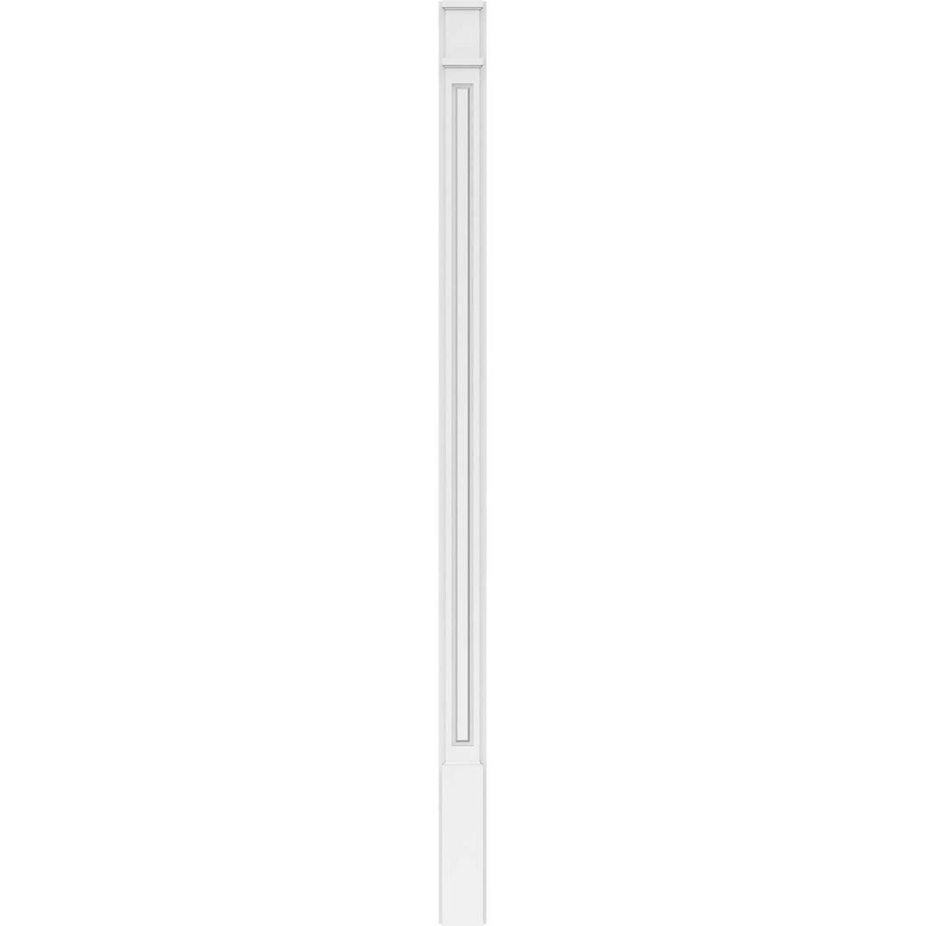 10x108 Raised Panel PVC Pilaster with Capital & Base (Pair) N70136