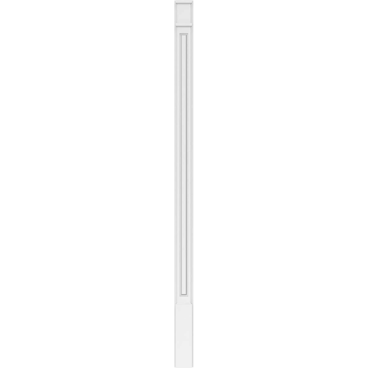 10x108 Raised Panel PVC Pilaster with Capital & Base (Pair) N70136