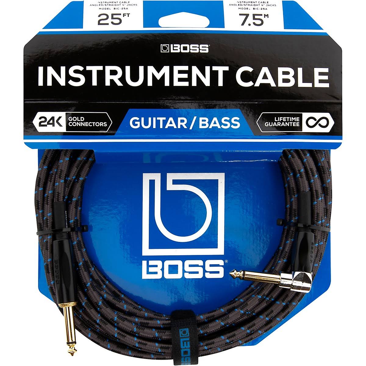 Angled to Straight Instrument Cable 25ft 2-Pack C5738
