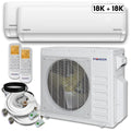 36,000 BTU 2 Zone Ductless Air Conditioner and Heat Pump with 25 ft. Kits V8933