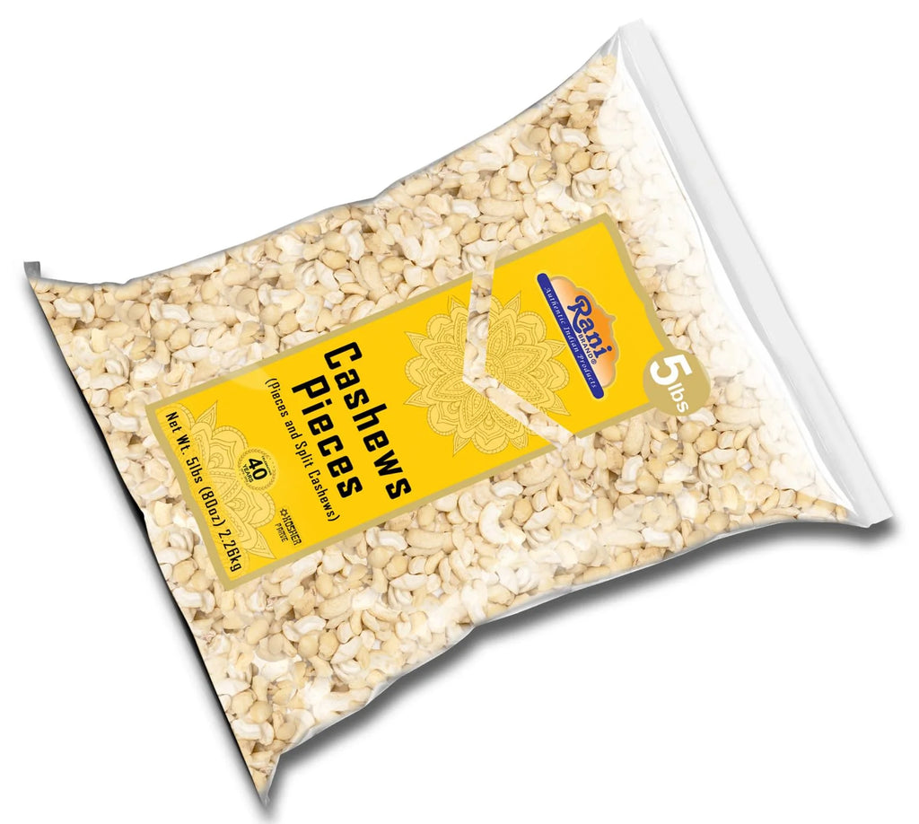Raw Cashews Halves and Pieces 80oz Unsalted Y527