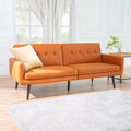 Caramel Air Leather Futon Sofa Bed N355