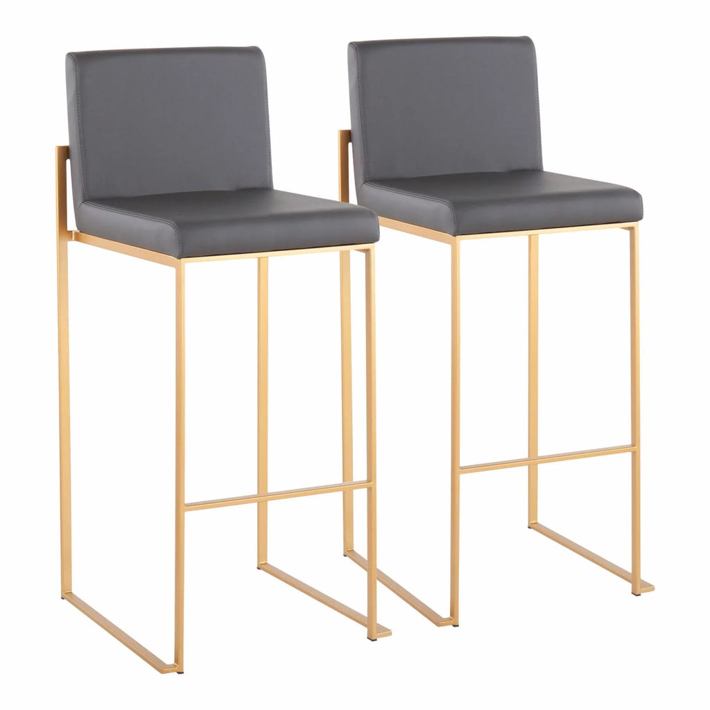 Faux Leather Barstool Set of 2 L5252