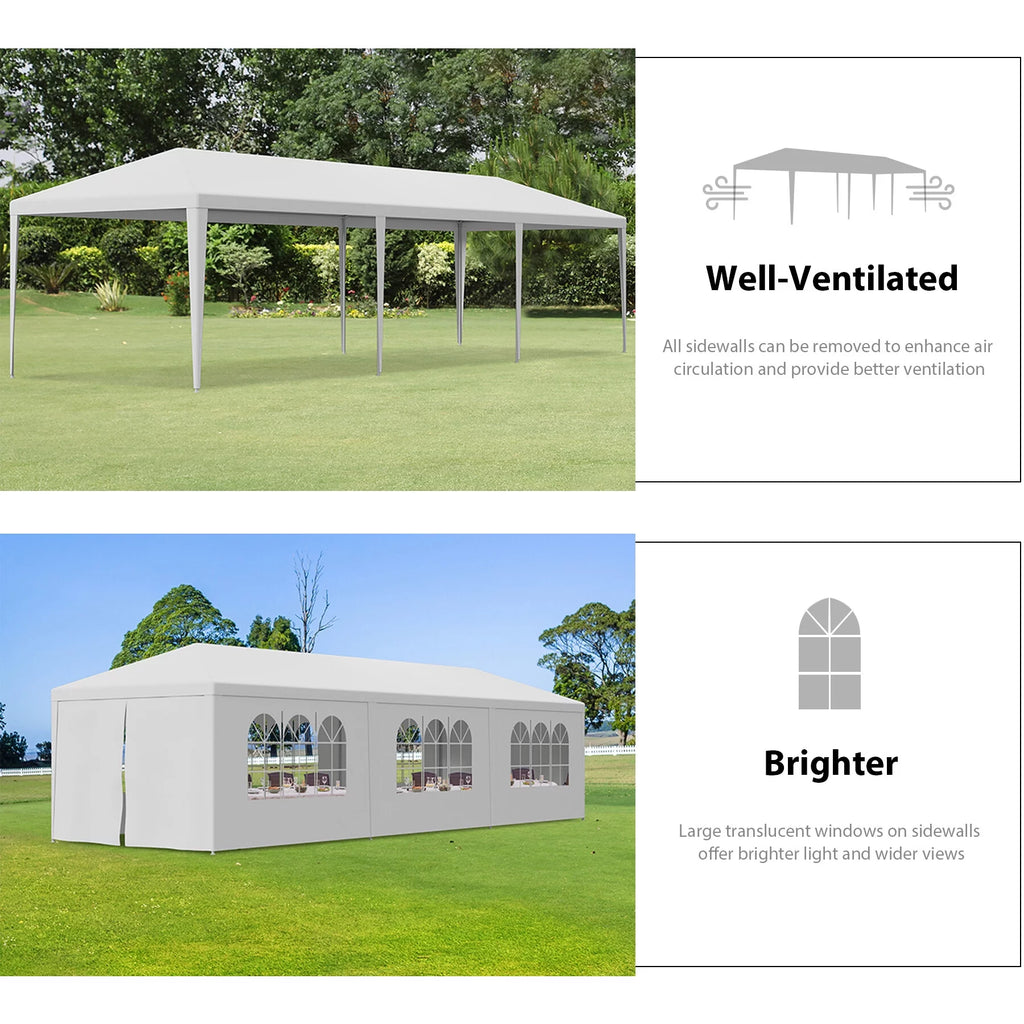 10'x30' White Outdoor Canopy Tent A9017
