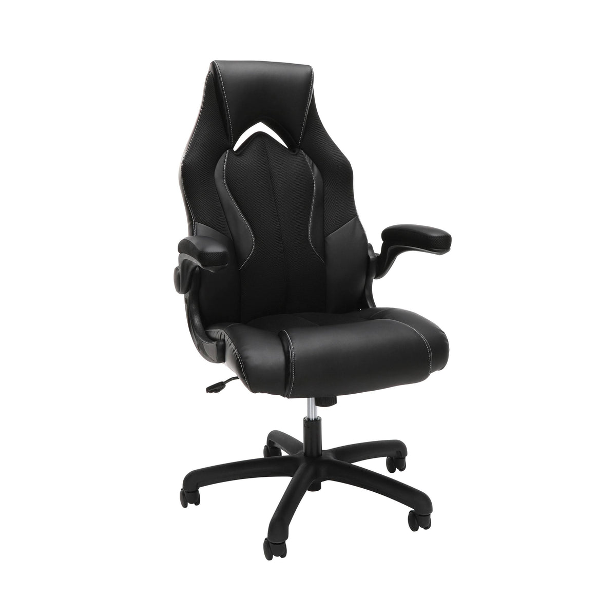 Black Bonded Leather High-Back Gaming Chair W4470