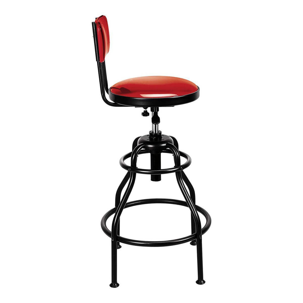 Blue Adjustable Shop Stool with Backrest O940517