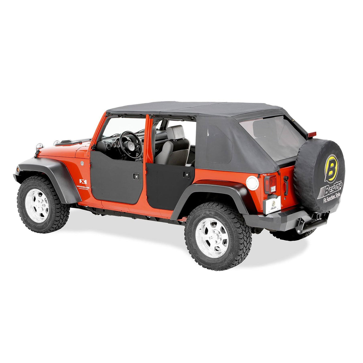 Fabric Lower Rear Half Doors Black Diamond G499