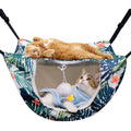 Cat Cage Hammock Double Layer Plush Hanging Pet Bed F753730