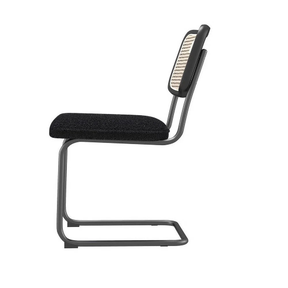 Set of 2 Teddy Velvet Dining Chairs with Metal Legs C9832