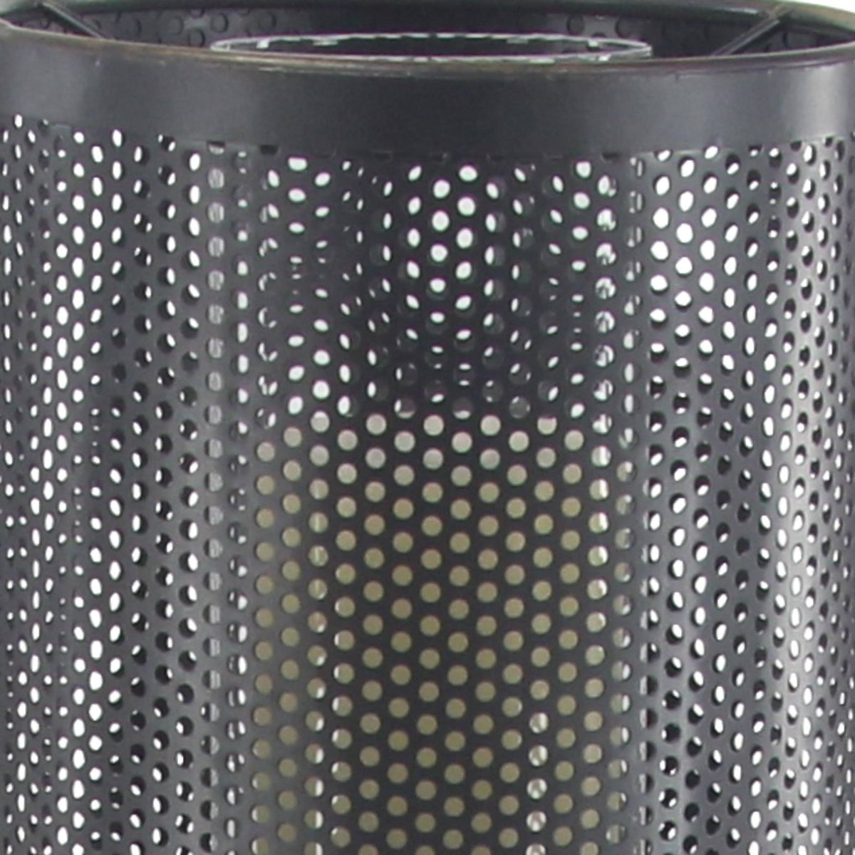 Black Iron and Glass Floor Candle Holder H482