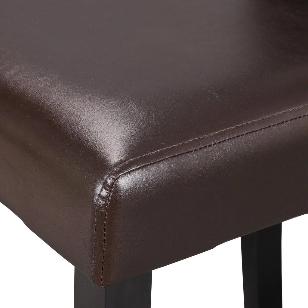 6 Pcs Brown Leather Dining Chair F71739