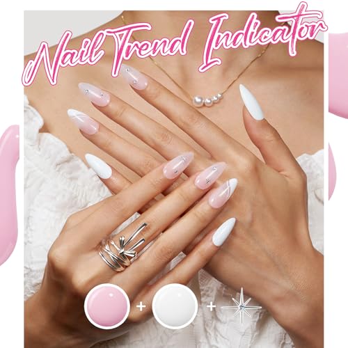 Sheer Pink Nude Red Brown Jelly Gel Nail Polish Kit with UV Light C8211