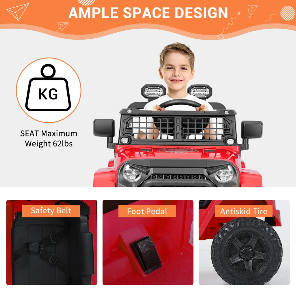 12V Electric Ride on Toy Car with Remote Control V53000