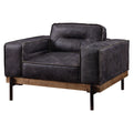 Square Arm Tufted Accent Chair in Antique Ebony O6987
