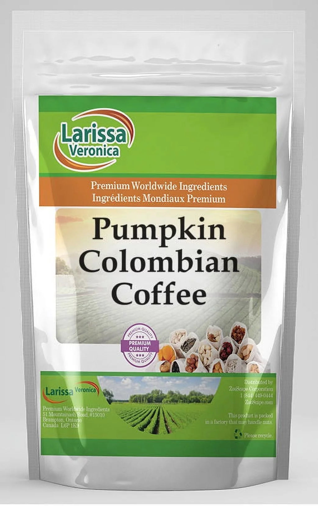 Colombian Coffee Pumpkin Whole Beans 8 oz 2-Pack P265