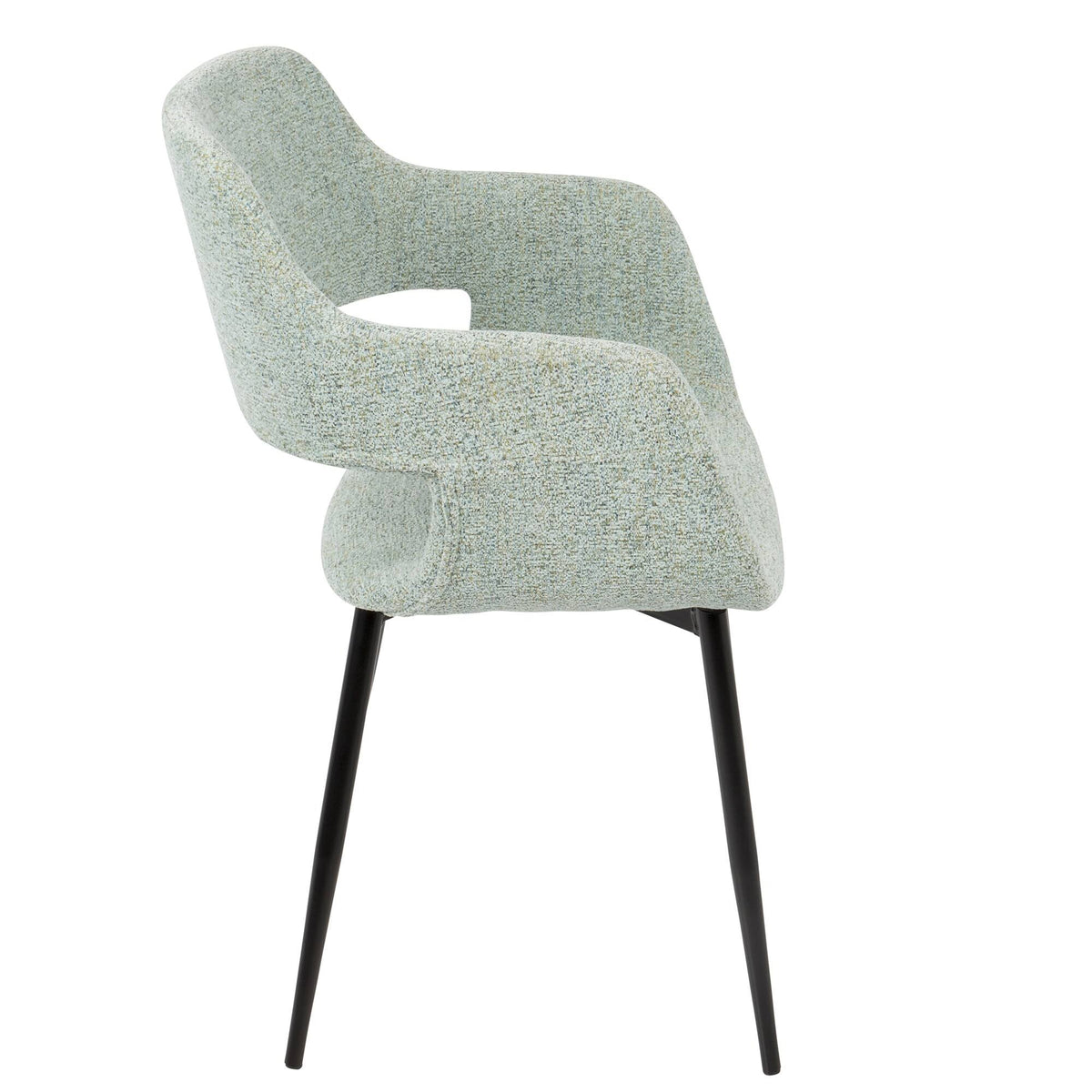Mid-Century Modern Chair Set of 2 Green L1779