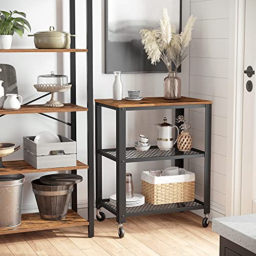 Kitchen Cart with 3 Shelves and 6 Hooks U4876