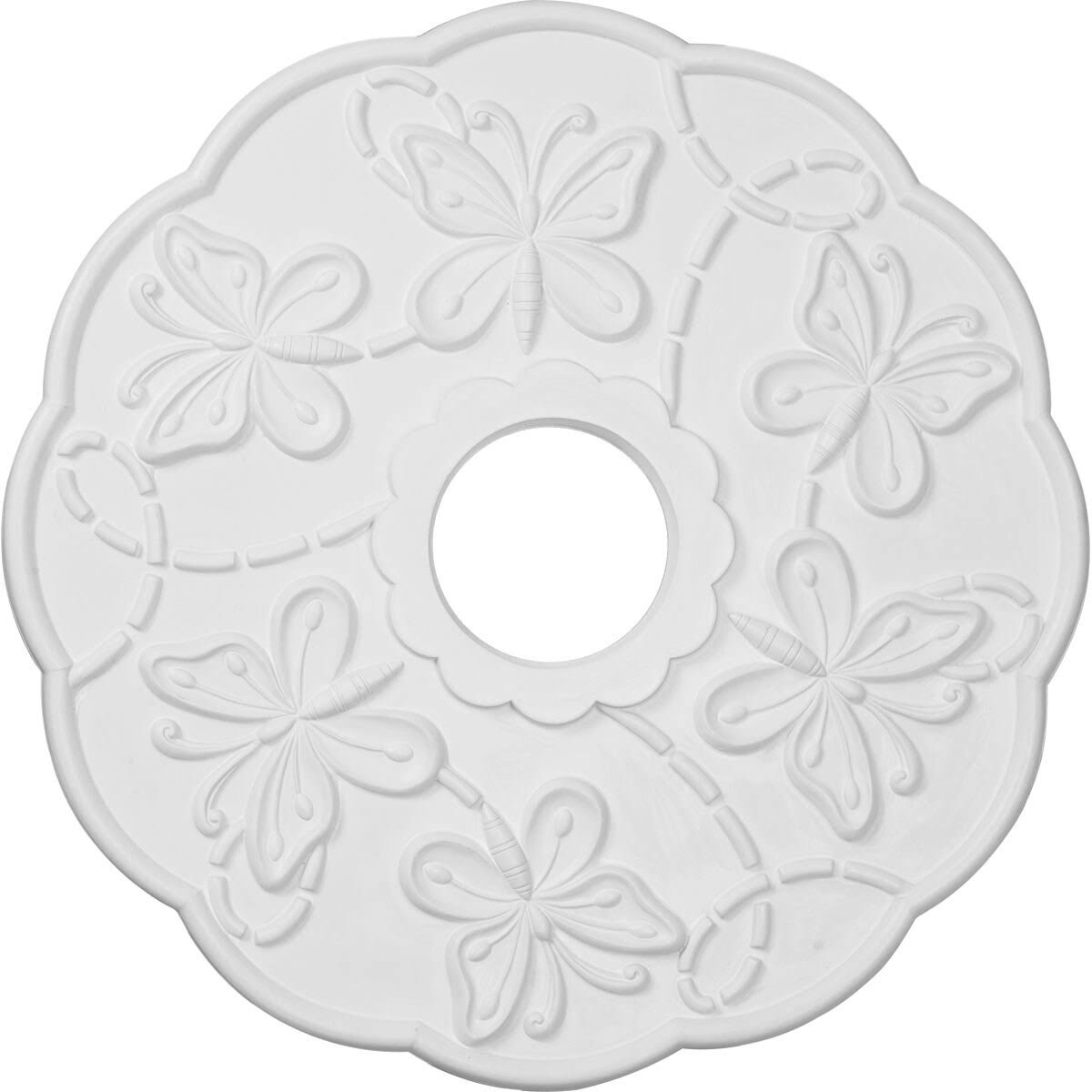 Hand-Painted Polished Copper Butterfly Ceiling Medallion Z646701