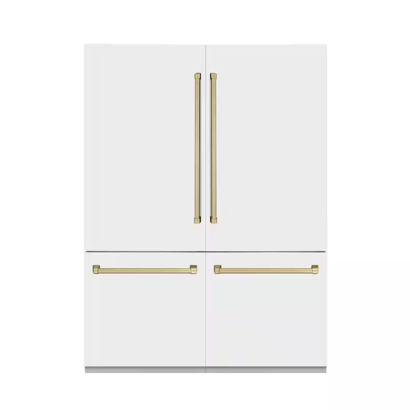 60 in. 4-Door French Door Refrigerator with Champagne Bronze Handles G2277