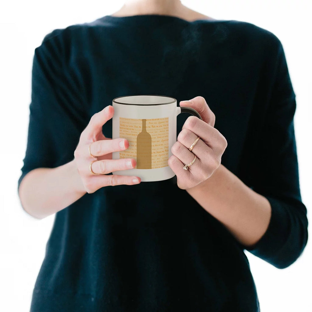 11oz Colored Handle and Rim Coffee Mug I529489